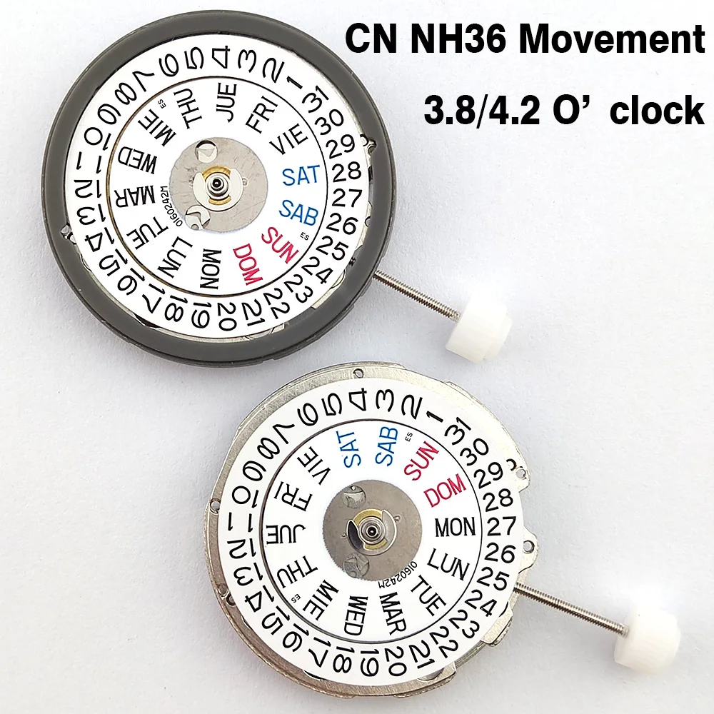 3.8/4.2 O'clock Position NH36 Movement Automatic Mechanical Movement NH36 Watch Movement Men's Watch Assembly Component Module