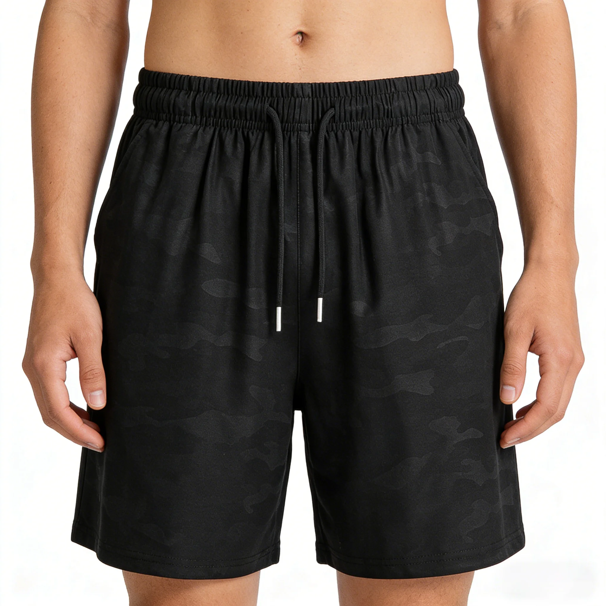 

Men's Camouflage Print Quick Dry Athletic Shorts with Pockets for Sports Fitness Running