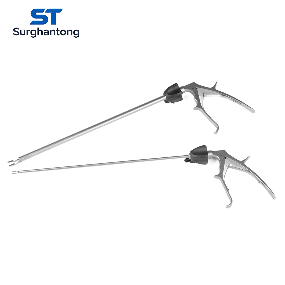 Factory Price Reusable 5 mm 10mm Laparoscopic Titanium Clip Applier Single/Double Action, Ligation Clips Applicator