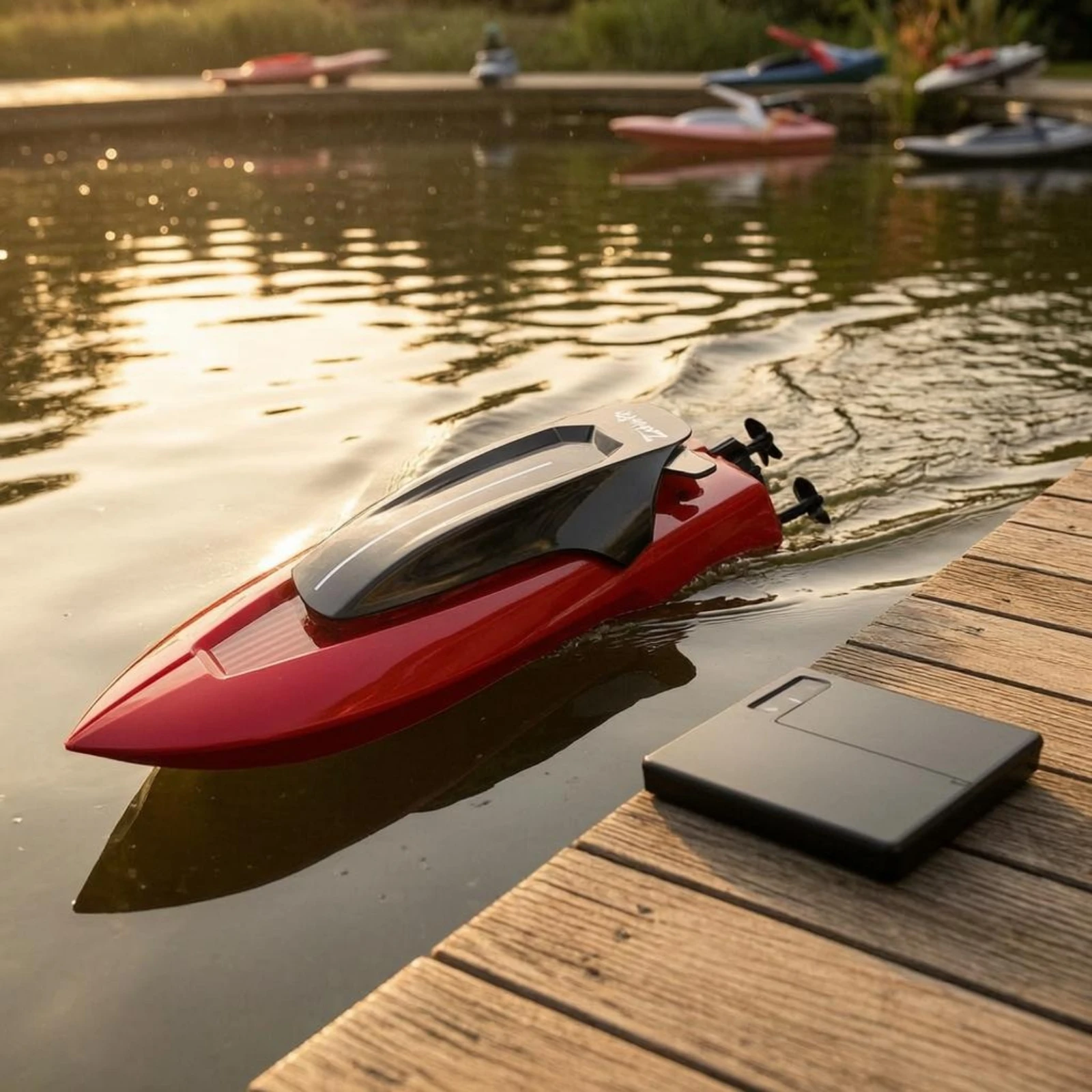 RC Speed Boat Hard Plastic Wireless Speedboat Rechargeable Speedboat Toy Streamlined