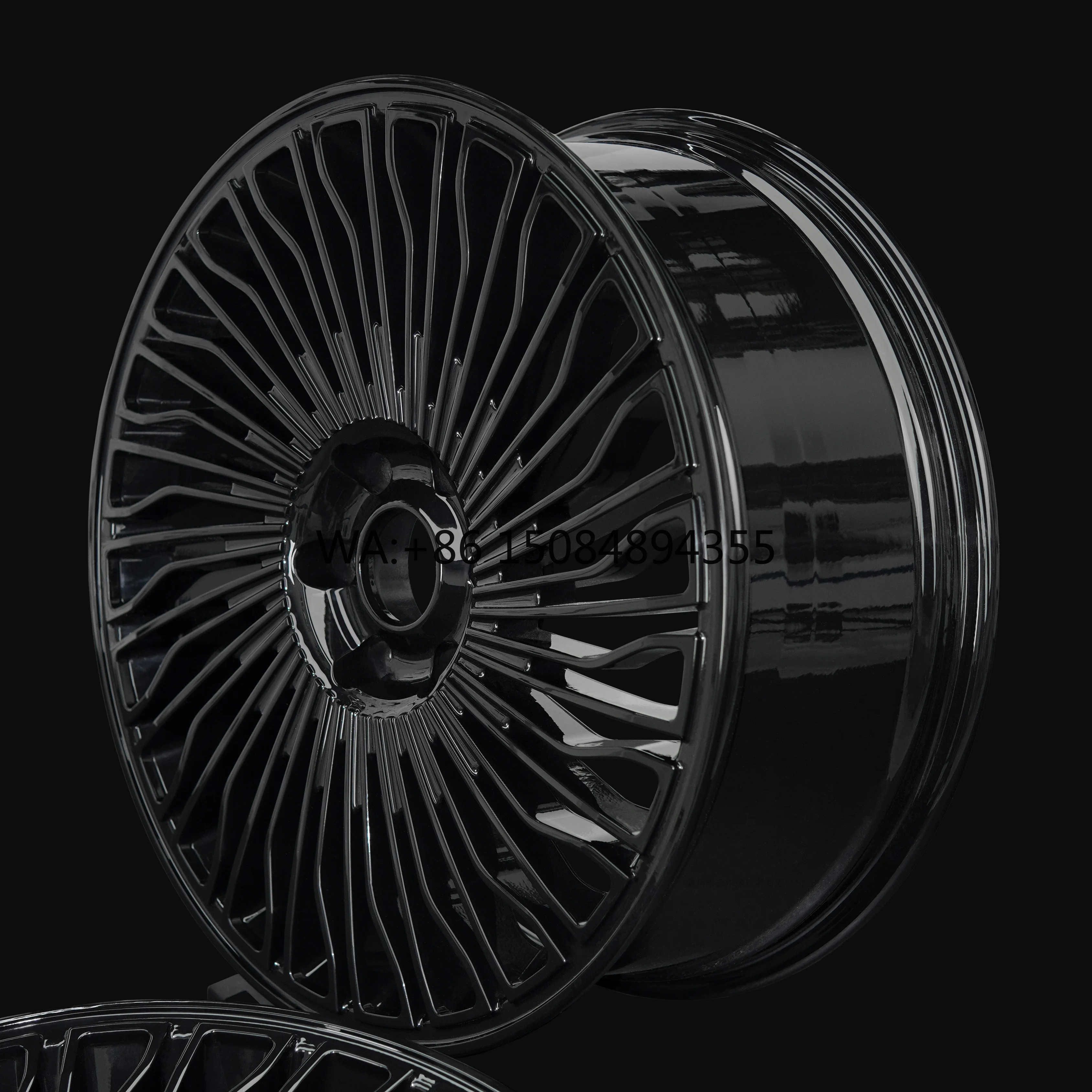 

Black Forged Alloy Wheels 19-24 Inch Lightweight High Strength Hub Rims For Passenger Cars