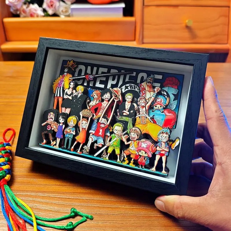 

One Piece animation character family portrait exquisite handmade three-dimensional painting creative children ornament kid gift