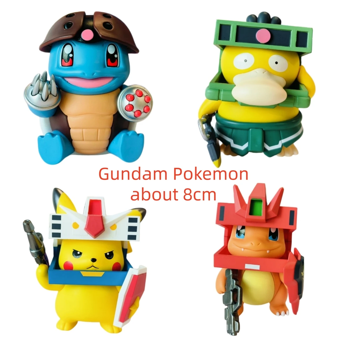 Figurine Pocket Monster Pokemon Cosplay Soldier Prototype Zaku Psyduck SAZABI Charmander Acguy Squirtle RX782 Gundam Pikachu Model