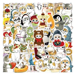 55Pcs Kawaii  Mofusand Stickers Cute Shark Cat DIY Stickers Scrapbooking Phone Luggage Skateboard Waterproof Decals