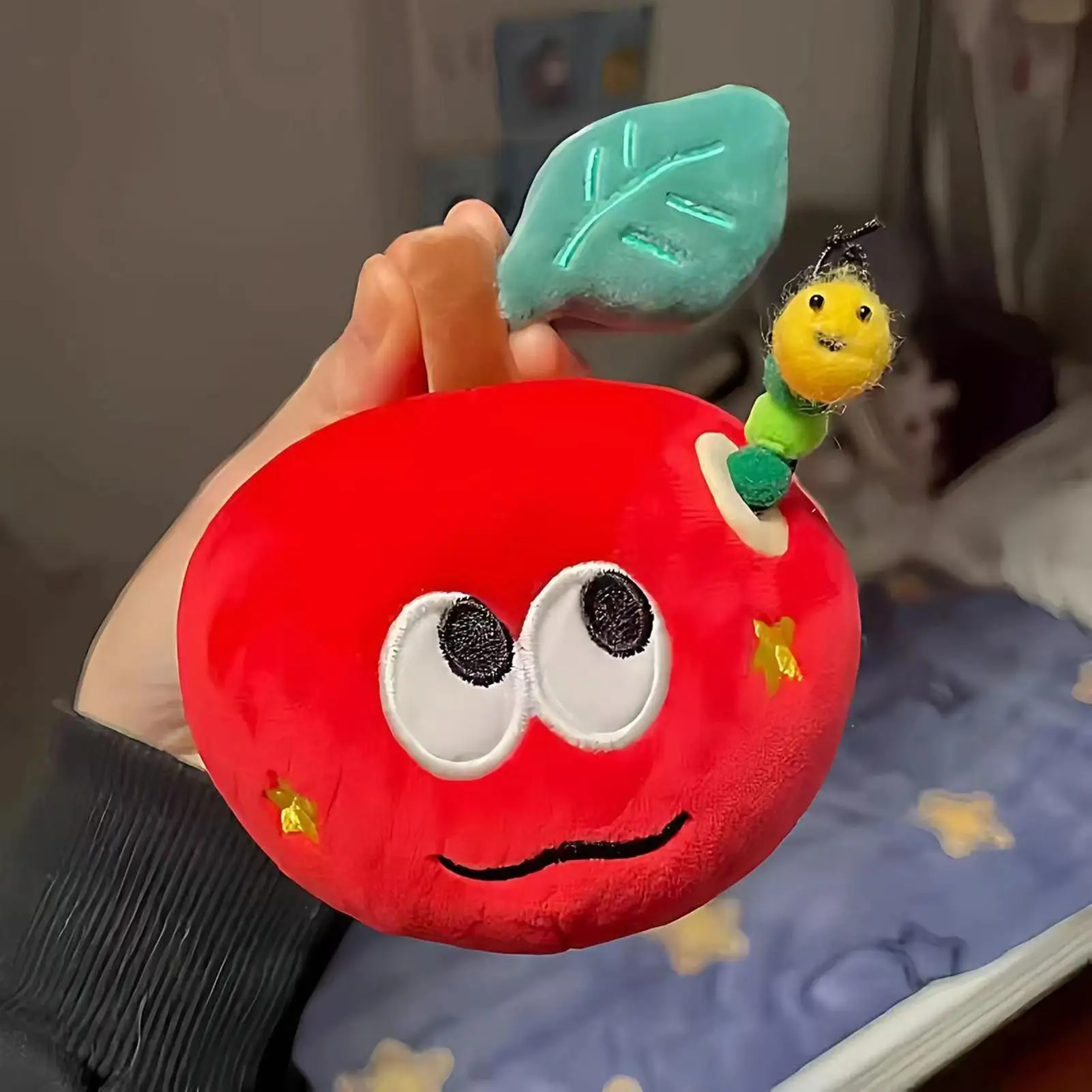 Plush Doll Built-in Small Animal Fruit Shape Doll Toy Stuffed Ornament Kids Adults Home Travel School Desk Purse Wallet Backpack