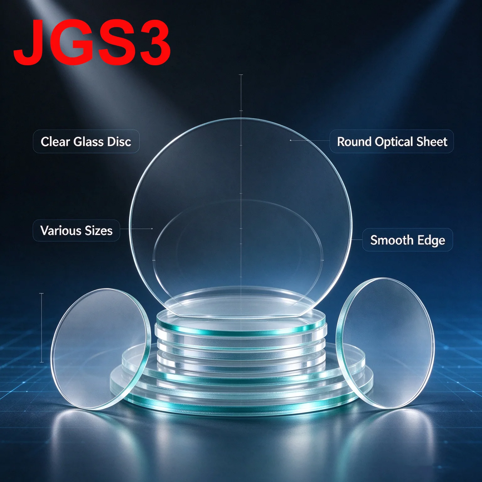 JGS3 Infrared Optical Quartz Glass Sheet 300nm-3500nm Ultra-thin Square Round High Temp Resistant Customizable