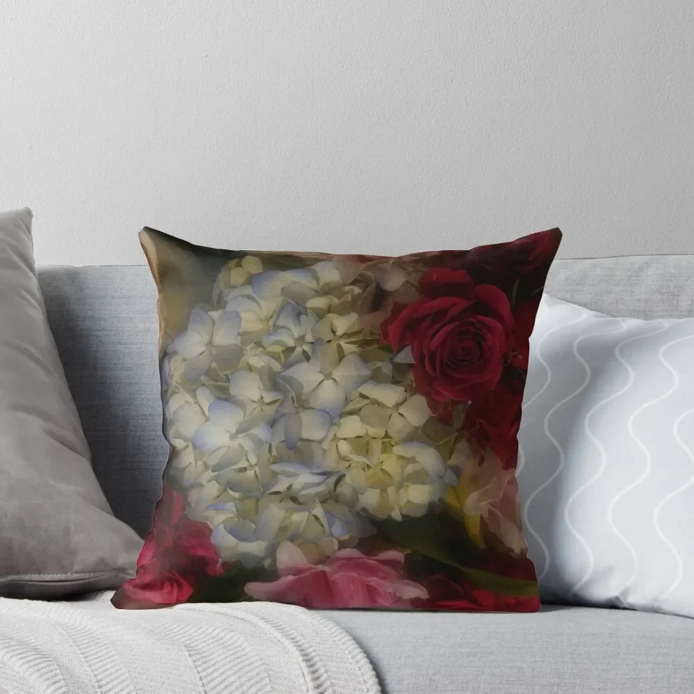 Hydrangea Arrangement II Throw Pillow Covers For Sofas Marble Cushion Cover Pillow