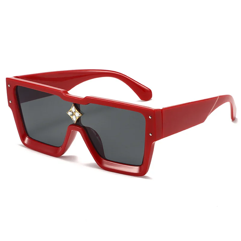 Lunettes de soleil carrées de luxe en diamant pour hommes et femmes, lunettes de soleil de marque de créateur glamour, classiques, unisexes, protection UV400