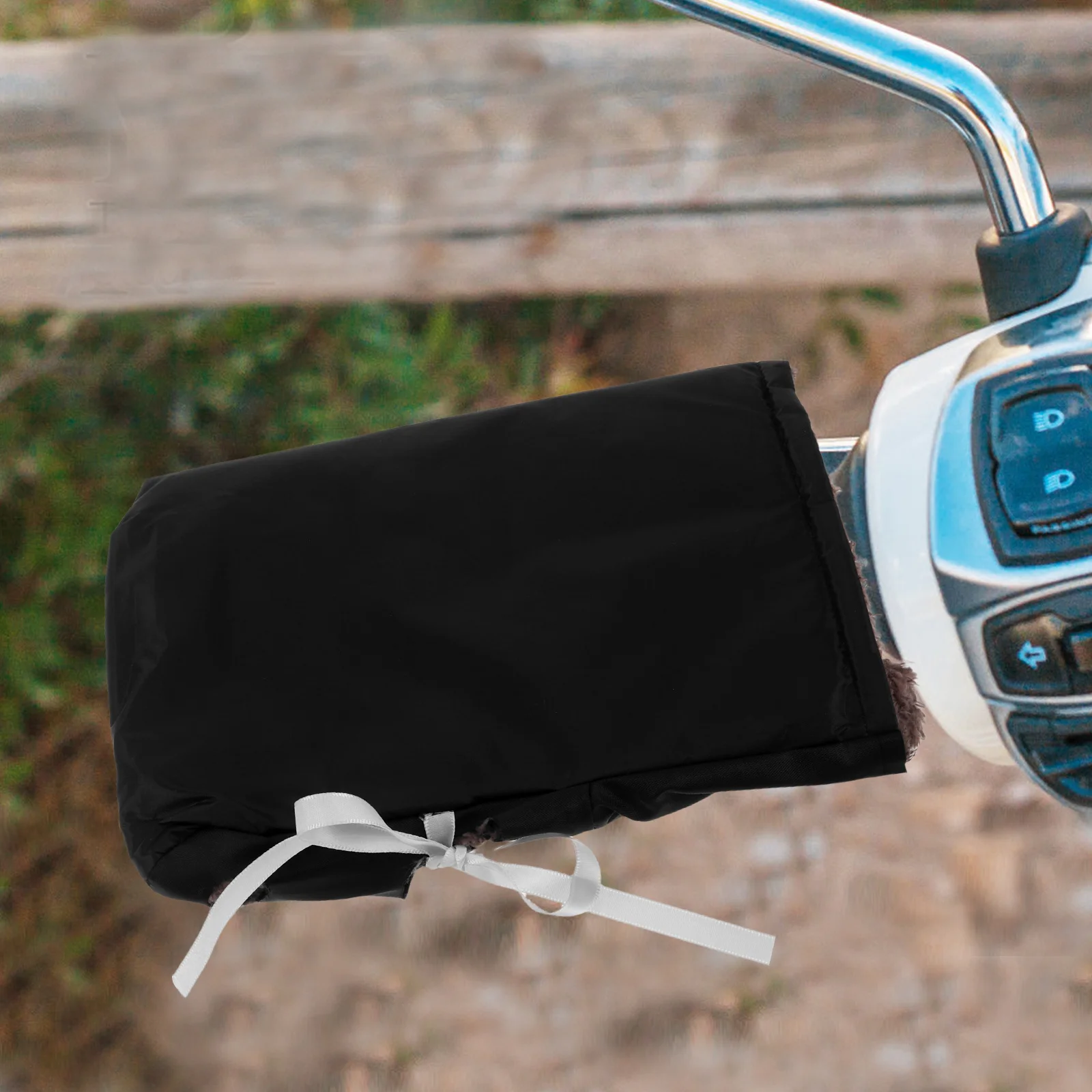 

2Pcs Warm Handlebar Muffs Waterproof Motorcycle Gloves for Winter Riding - Windproof Atv Hand Guards Snowmobile Mitts Road Bike