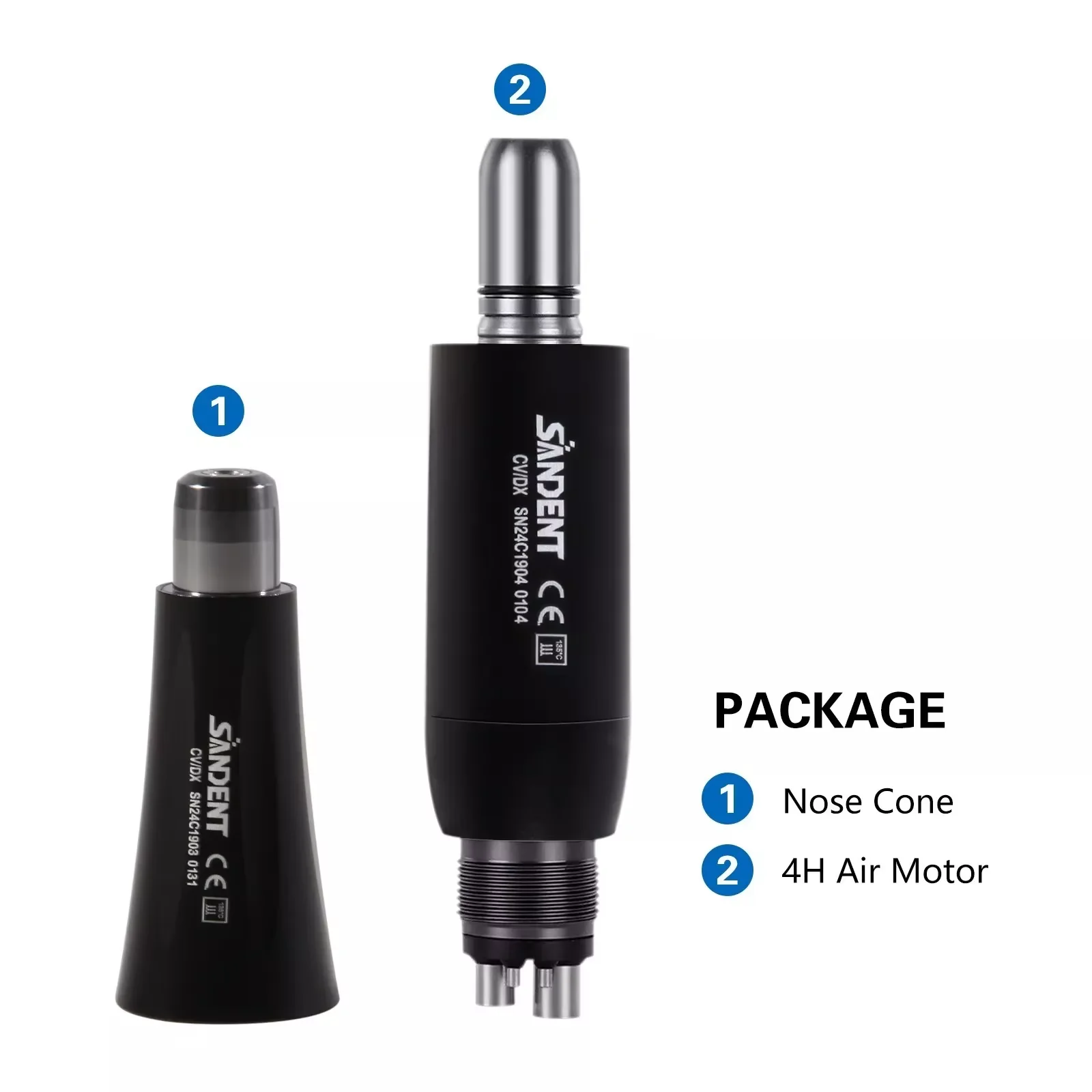 

Dental 4:1 Hygiene Prophy Handpiece 360° Swivel Straight Cone Air Motor 4Holes
