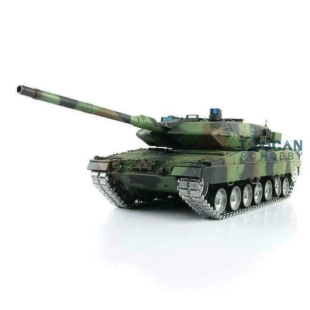 Toucan 1/16 Heng Long TK7.0 Leopard2A6 RC Serbatoio 3889 Tracce in metallo Ruote Barile Recoil BB Airsoft Fumo Giocattoli Auto TH17592
