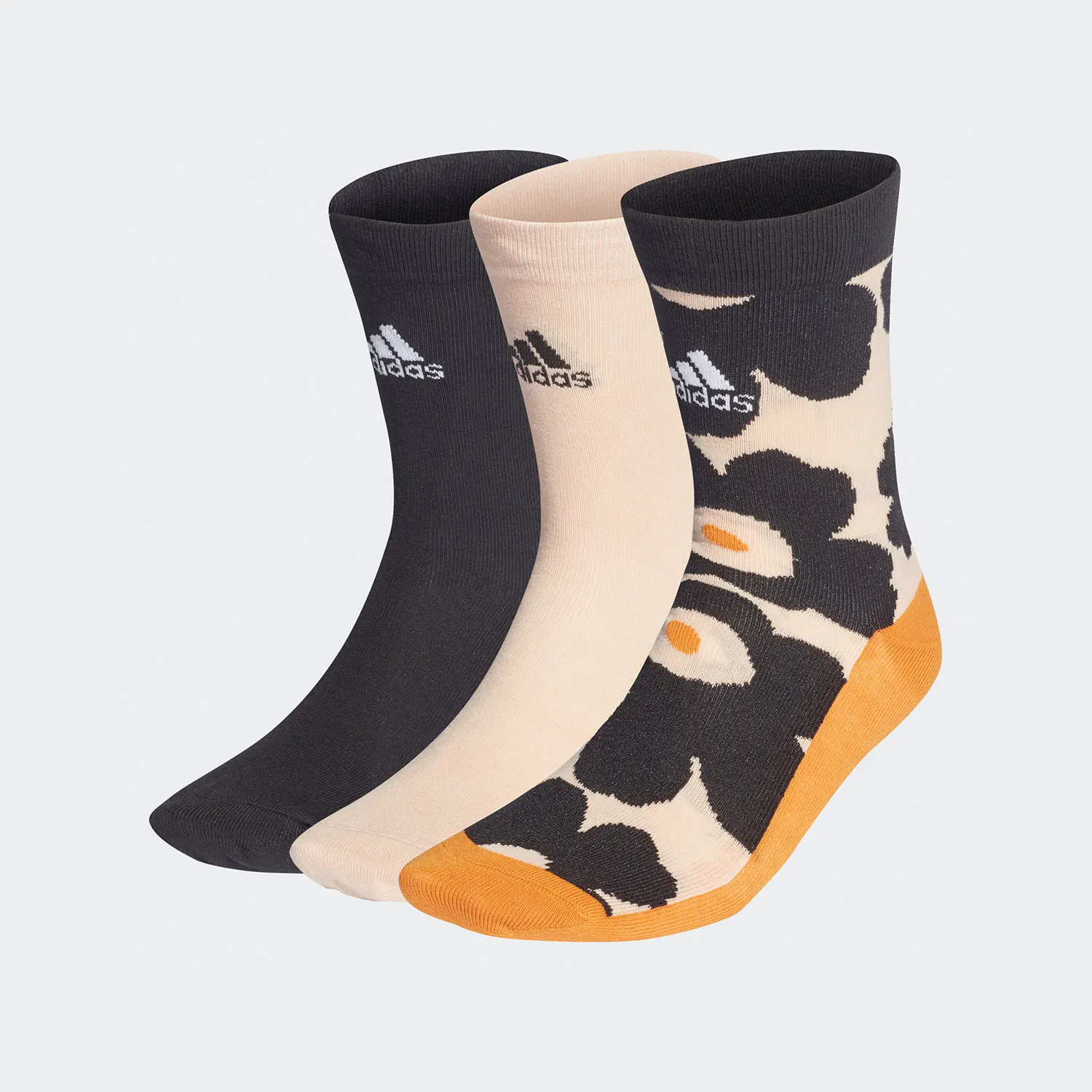 جوارب رياضية أصلية مطبوعة للجنسين من أديداس (3 أزواج) GV2092