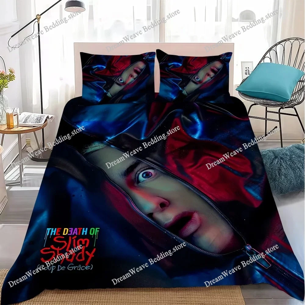 Eminem The Death of Slim Shady Duvet Cover Set Home Style Bedding Soft Laundry Cotton Bed Student Dormitory Gift