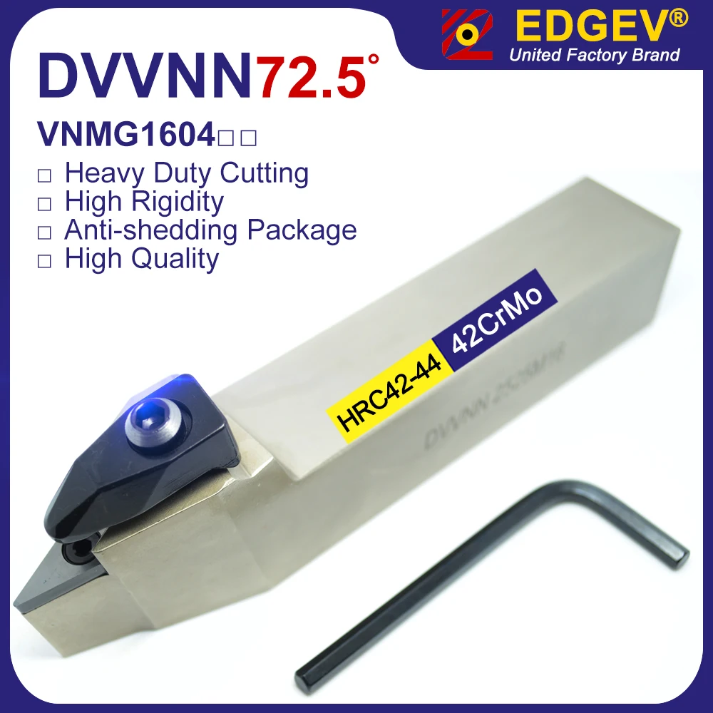 

DVVNN Metal Lathe Cutter Bar DVVNN2525M16 DVVNN2525 DVVNN2020 DVVNN2020K16 Turning Tool for VNMG160402 VNMG160408 VNMG Holder