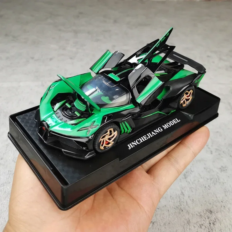 1:32 Bugatti Bolide 높은 시뮬레이션 다이캐스트 금속 합금 모델 자동차 사운드 라이트 풀백 컬렉션 어린이 장난감 선물