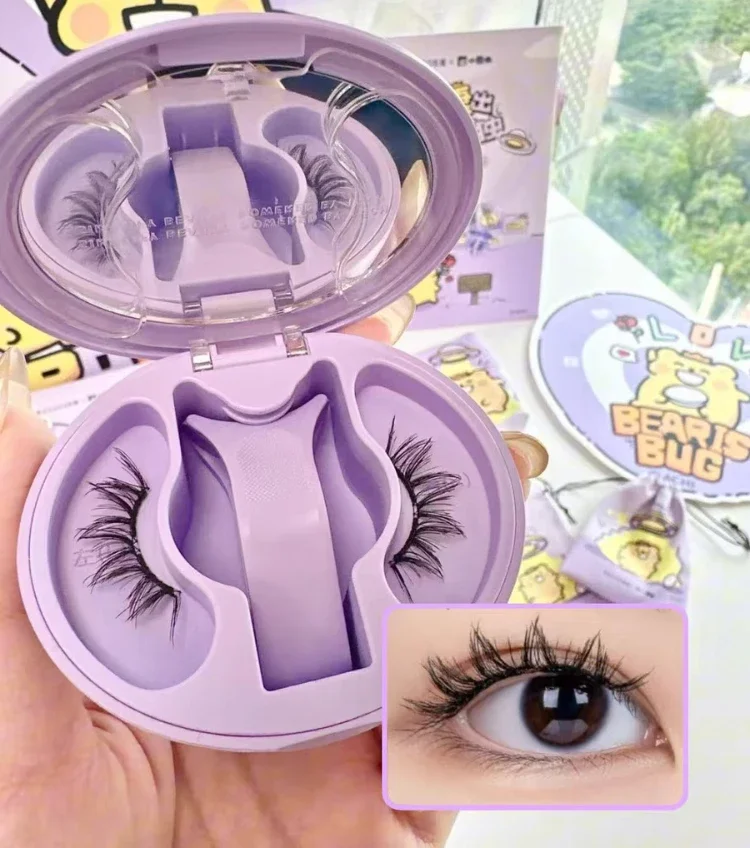 WOSADO BHigh-end Magnetic Eyelashes Magnifying Eyes No Adhesive Reusable Magnetic False Eyelashes Clip Tweezers No Glue Needed