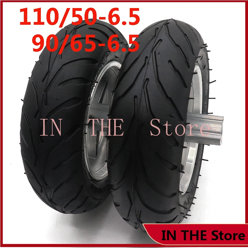 90/65-6.5 Front or 110/50-6.5 rear rims Hub with inner and outer tires for pocket bike 47cc 49cc 2 stroke small motorcyle