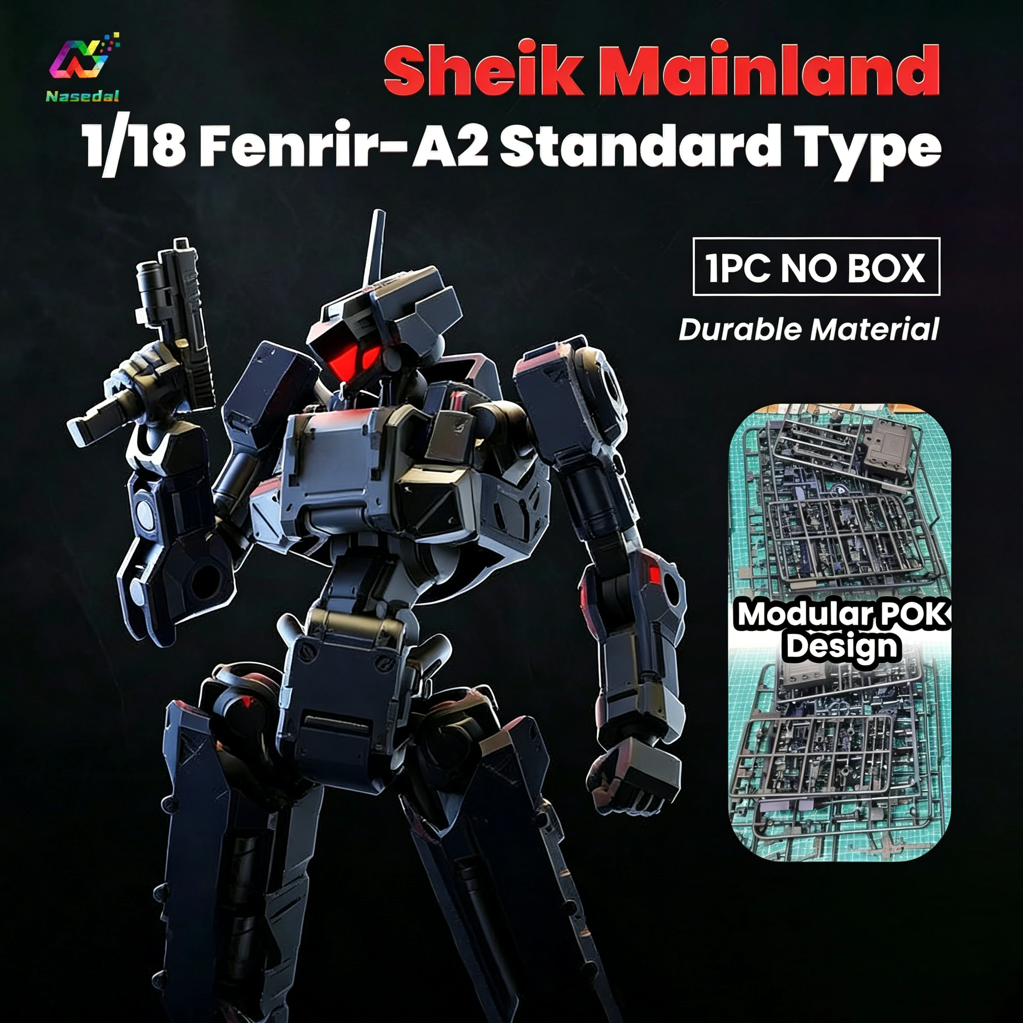 Sheik Mainland 3MIN Project A Series 1/18 3.75'' Standard Wolf Tactical Action Figure 1pc No Box Assembly Model DIY Toy Gift
