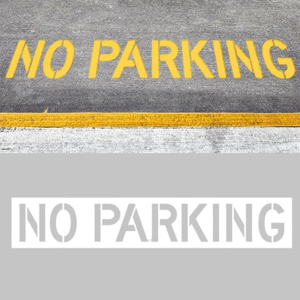 

12-дюймовый трафарет с надписью без парковки, складной силиконовый шаблон для асфальтовых бетонных бордюров, тротуаров, маркировка огненной полости, многоразовая