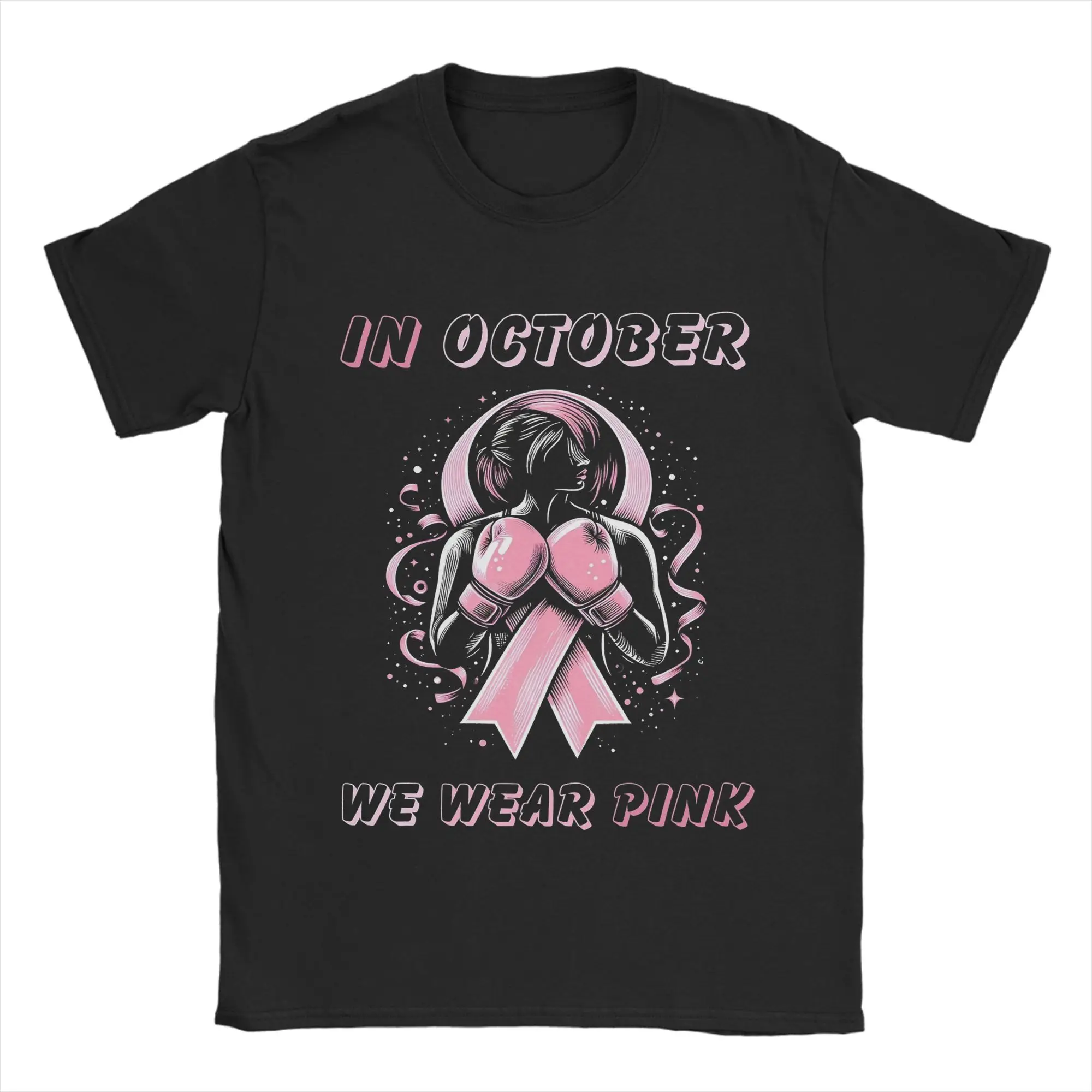 Men T-Shirts Fight Is Our Fight Breast Cancers  Funny 100% Cotton Tees Short Sleeve  T Shirts O Neck Tops Plus Size