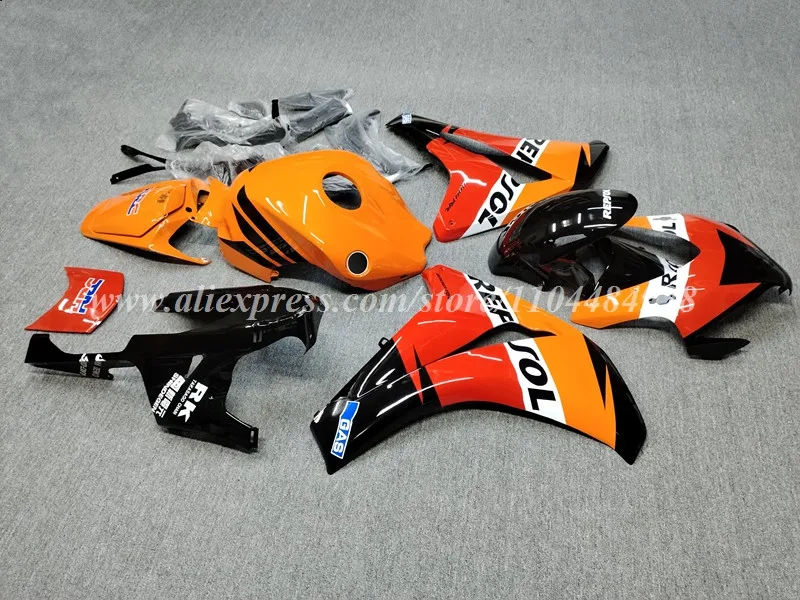 4Gifts New ABS Motorcycle Fairings Kit Fit For HONDA CBR1000RR 2008 2009 2010 2011 08 09 10 11 Bodywork Set Custom Red Orange