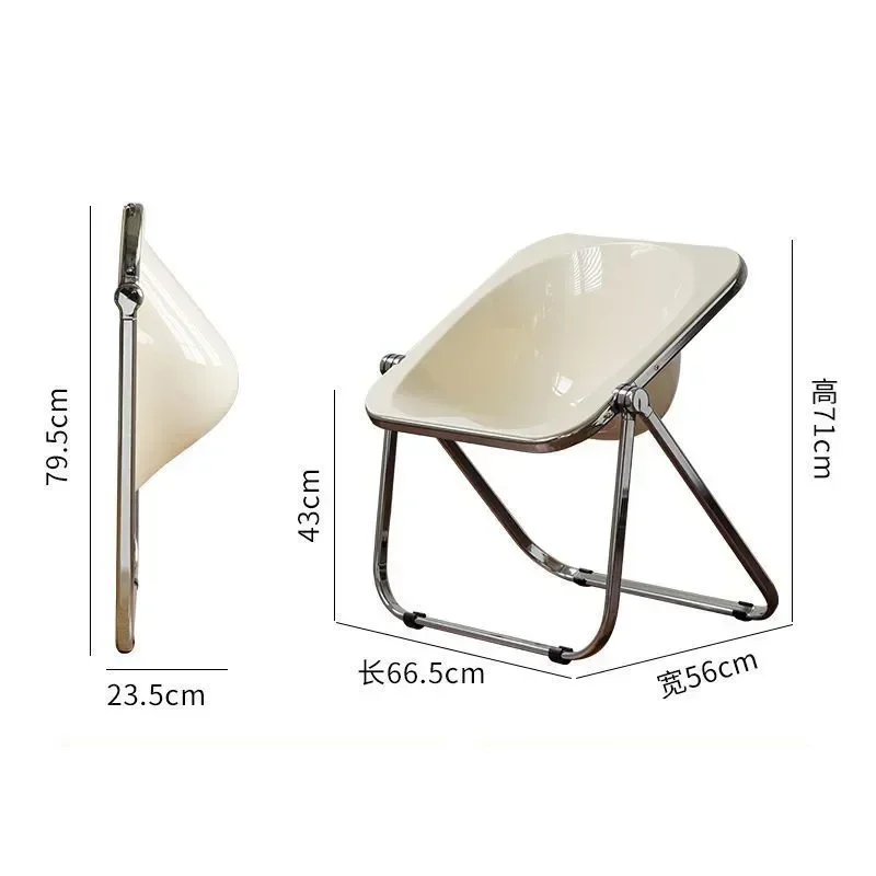 

INS Style Folding Chair Korean Simple Creative Acrylic Chair Designer Leisure