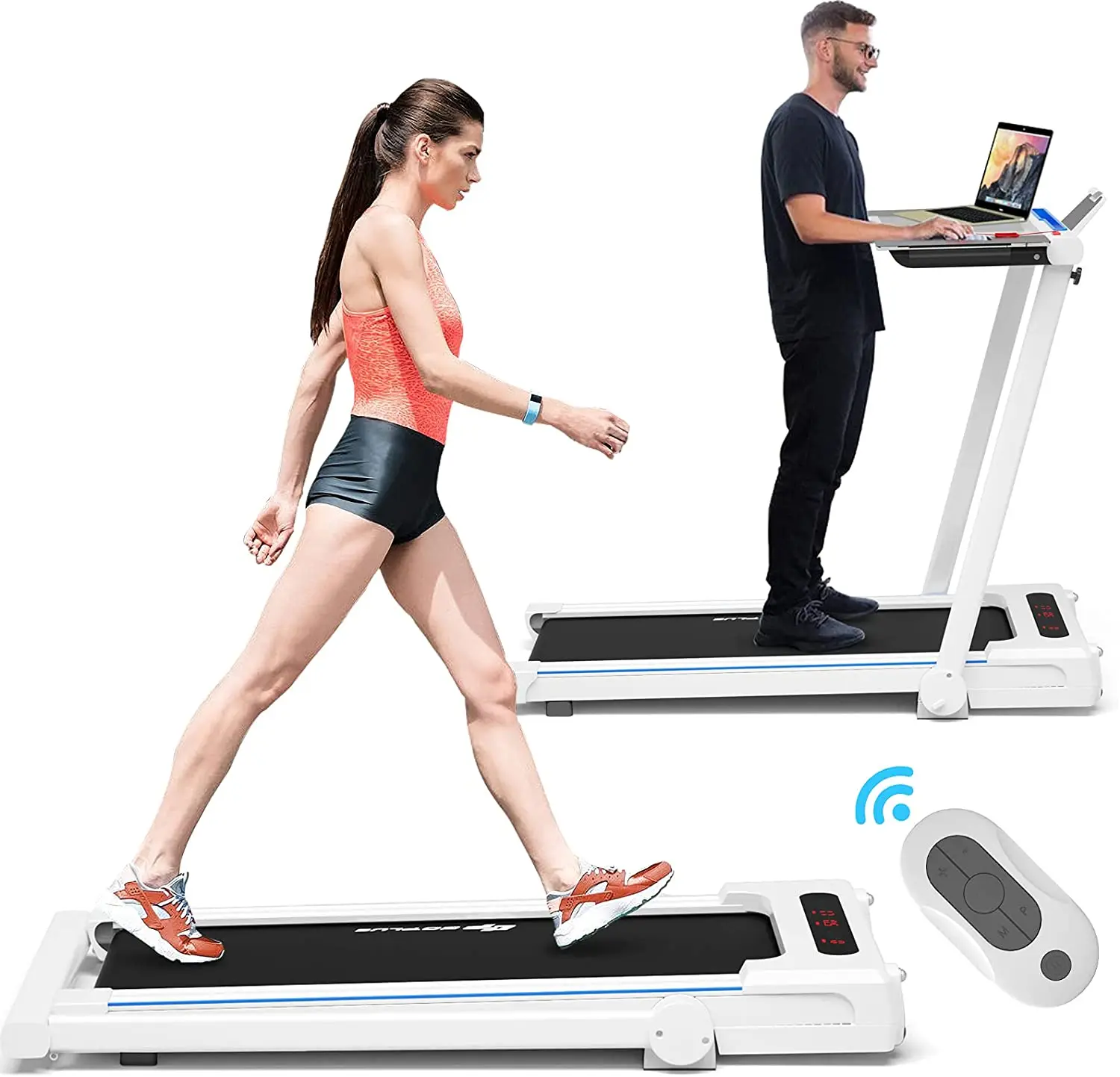 American spot foldable treadmill with desktop board for home office