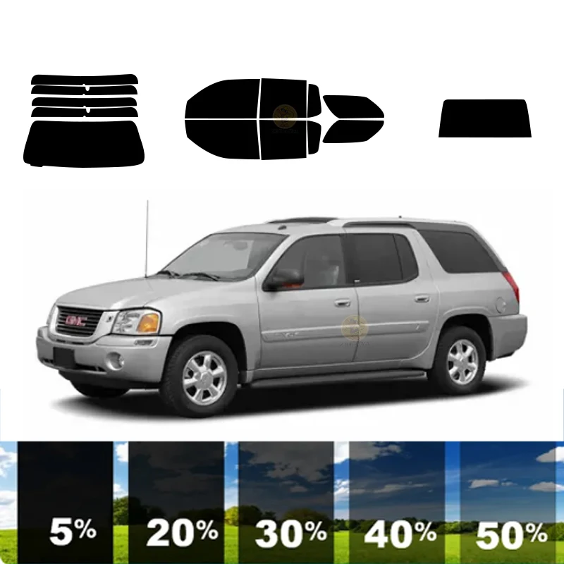 

precut Removable Window Tint Film For Car 100% UVR 5%-35%VLT Heat Insulation Carbon ﻿For GMC ENVOY XUV 4 DR SUV 2004-2006