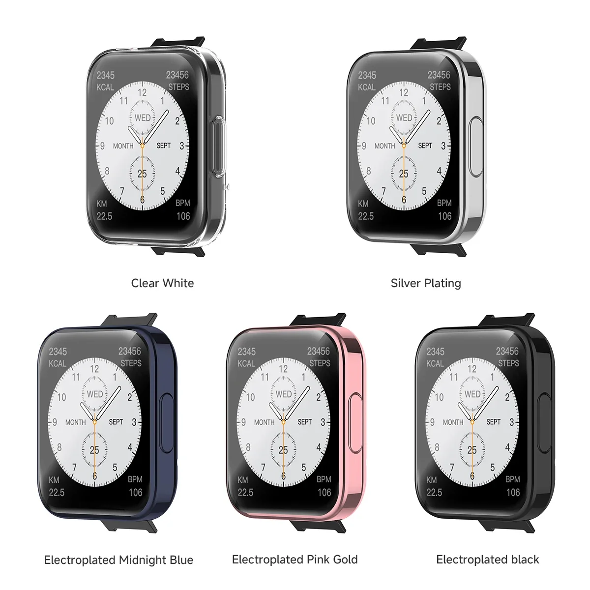 Electroplated TPU Protective Case For Redmi Watch 2 Lite Full Screen Protector Shell Bumper Cover