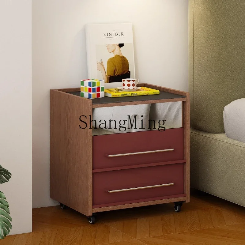 

DHY tune medieval bag bedside table mirror drawer cabinet removable bedside cabinet paint-free