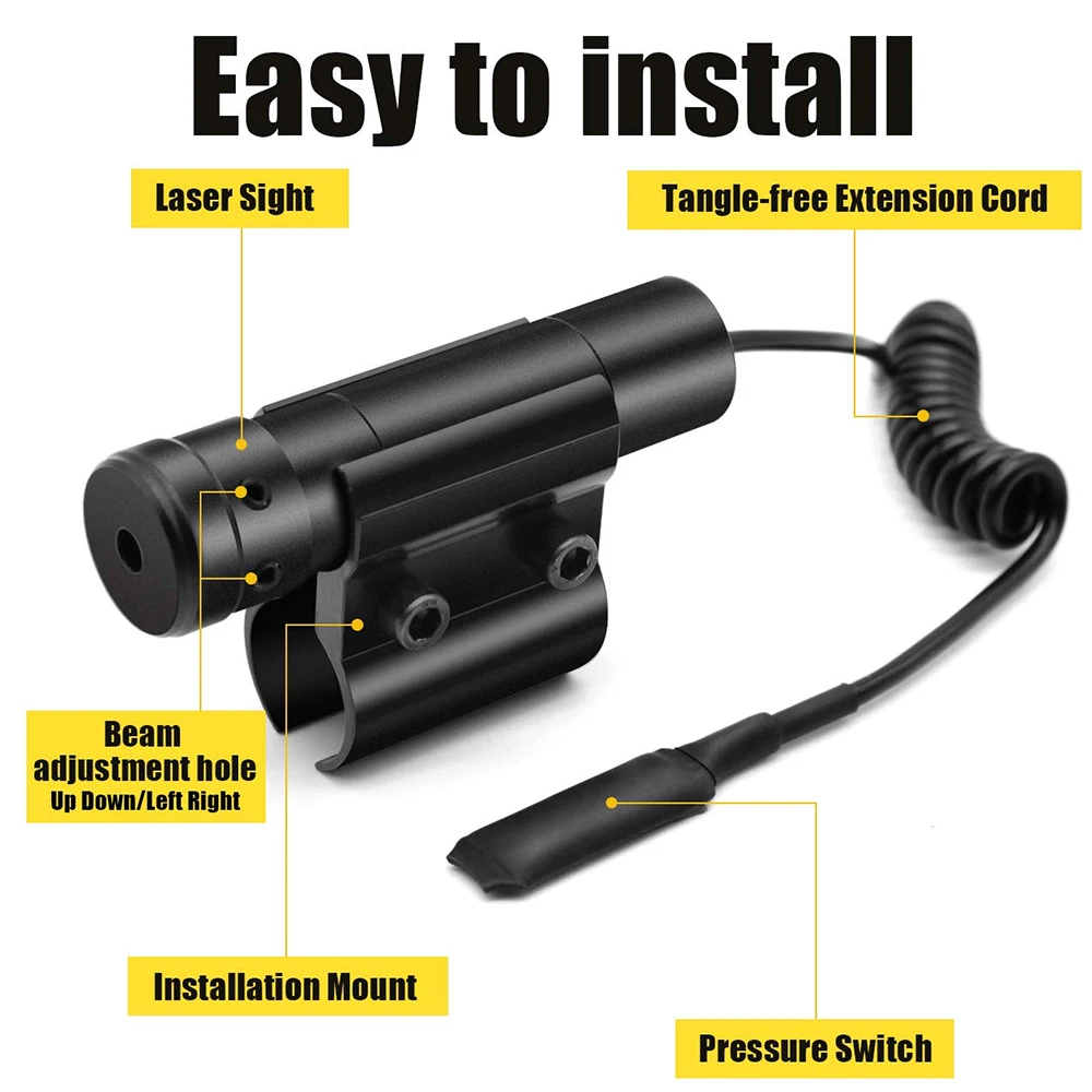 Tactical Red Dot Laser Sight potente puntatore Laser pressostato insetto Salt Gun Laser caccia tiro accessori softair