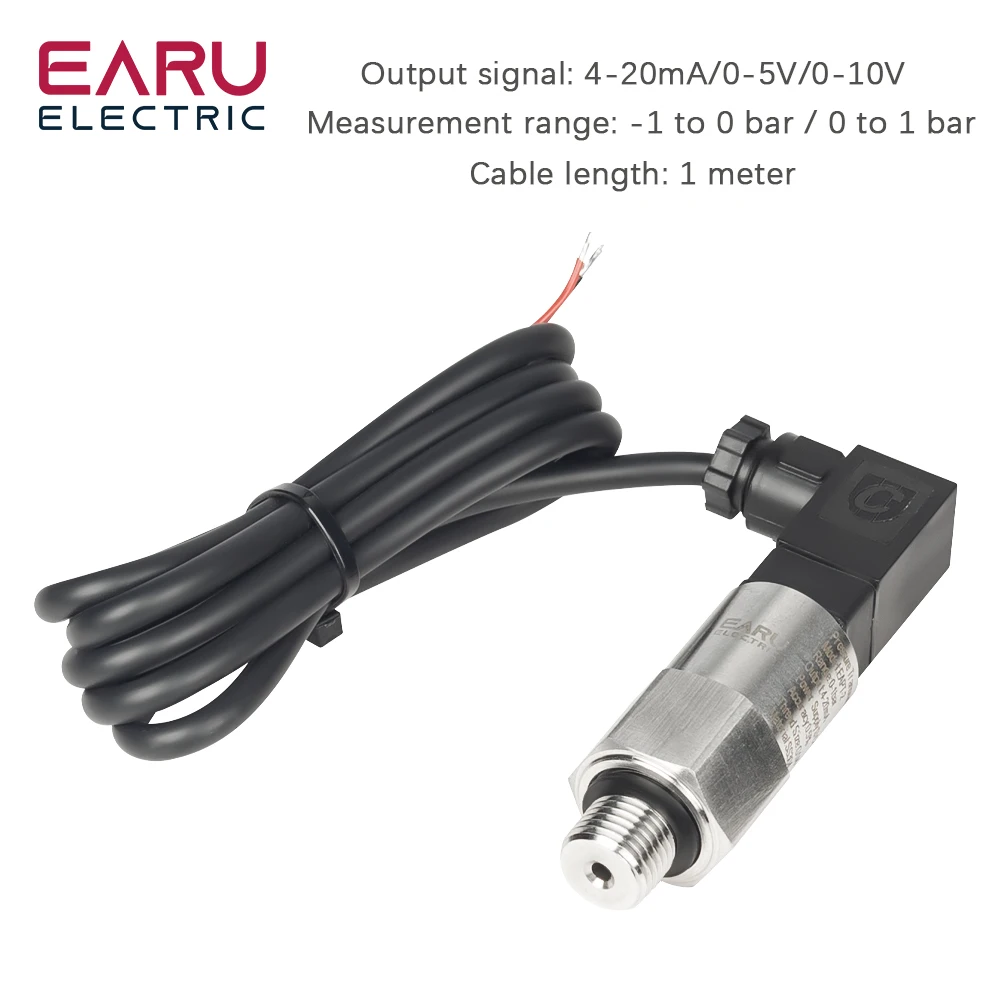 

4-20mA 0-5V 0-10V Output -1-0bar 0-1bar G1/4 Vacuum Pressure Transmitter Transducer Sensor Controller 0.5% FS High Precision