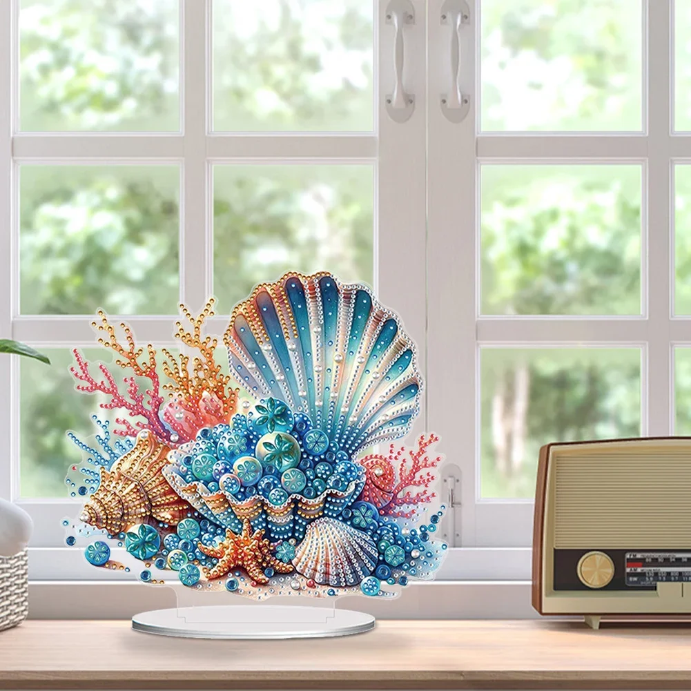 

Алмазная картина, декор для рабочего стола, акрил, специальная форма, коралловый жемчуг, 5D DIY, алмазное искусство, настольные украшения для домашнего офиса, декор