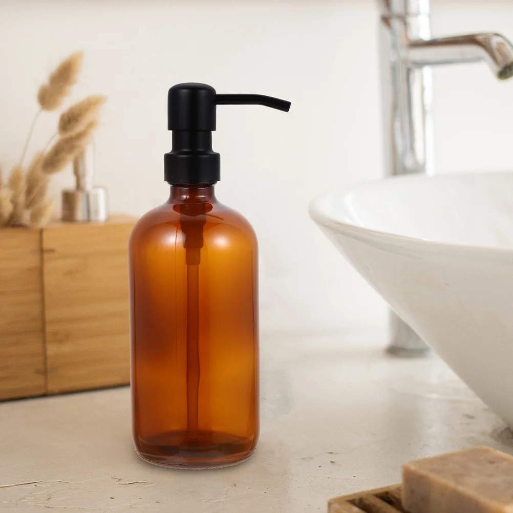 قطعتان من زجاجة شامبو قابلة لإعادة الاستخدام، سطح أملس، تصميم مدمج، مضخة ضغط مانعة للتسرب لزجاجة لوشن الحمام والسفر #2