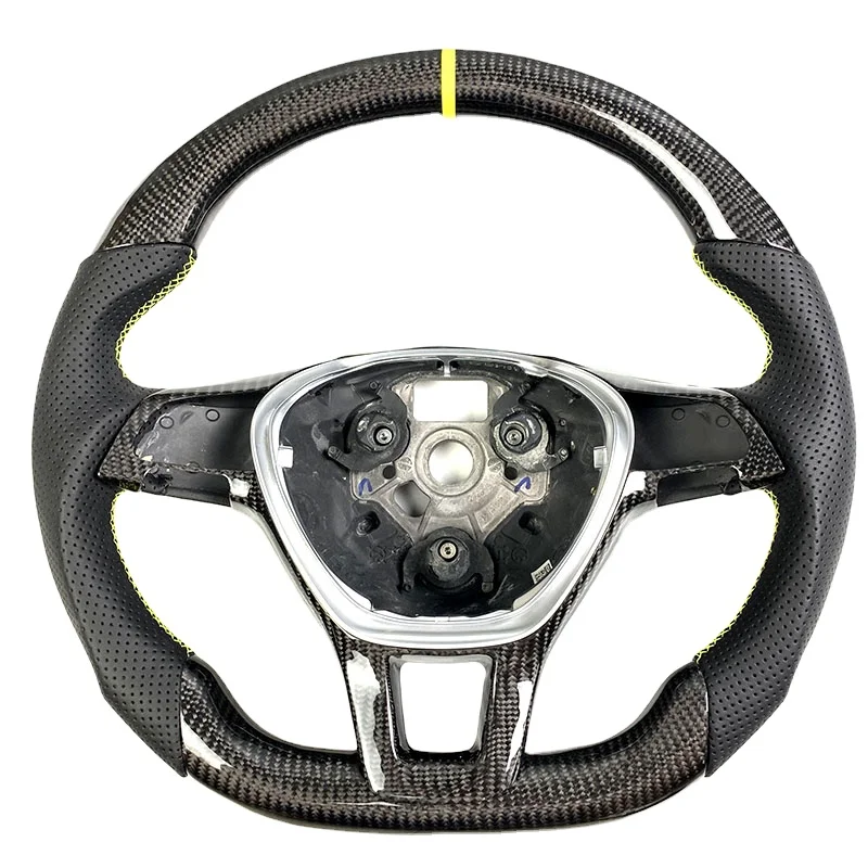 carbon fiber steering wheel modified flat bottom for VW CC Golf Magotan Passat Tiguan Lingdu