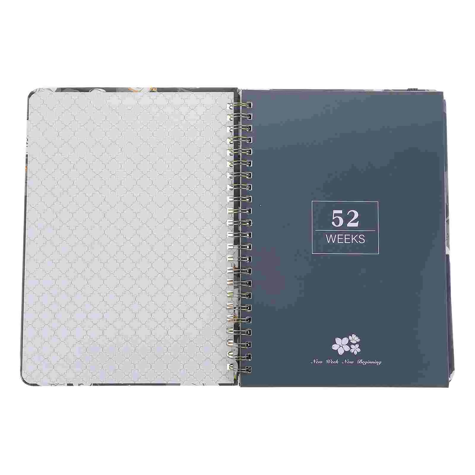 Agenda settimanale Notebook Programma Manuale La pianificazione Bobina Appuntamento Blocco note Blocco note Carta Parola inglese