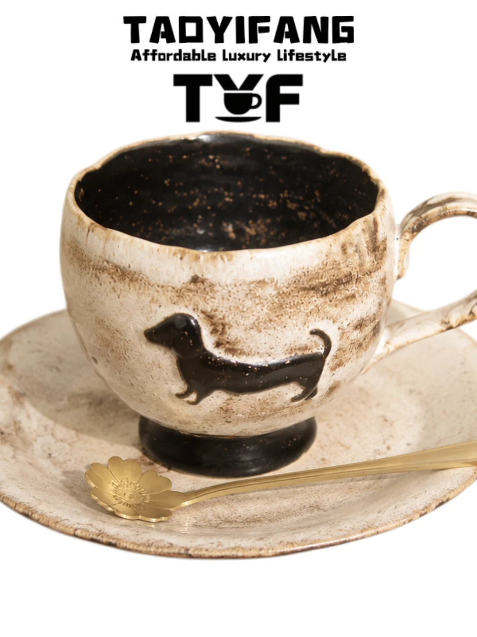 juego-de-taza-y-plato-de-ceramica-retro-con-diseno-de-salchicha-y-perro-pintado-a-mano-estilo-europeo-para-oficina