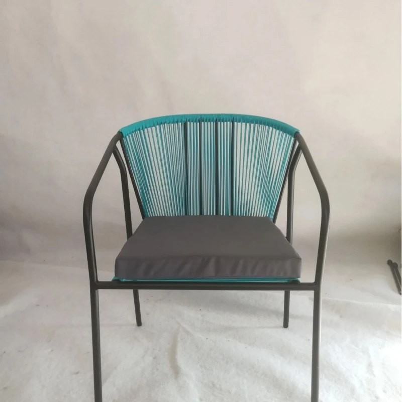 

Balcony leisure chair | Haitian blue rattan single chair, Nordic retro style to create a comfortable reading corner