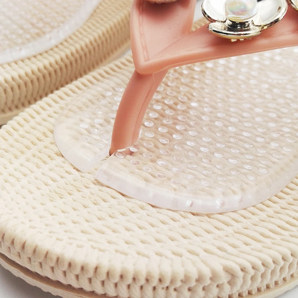 Demi-semelles pour pantoufles, coussinets de Gel transparents pour l'avant-pied, coussin de massage auto-adhésif, outil de soins des pieds antidérapant, 4 pièces