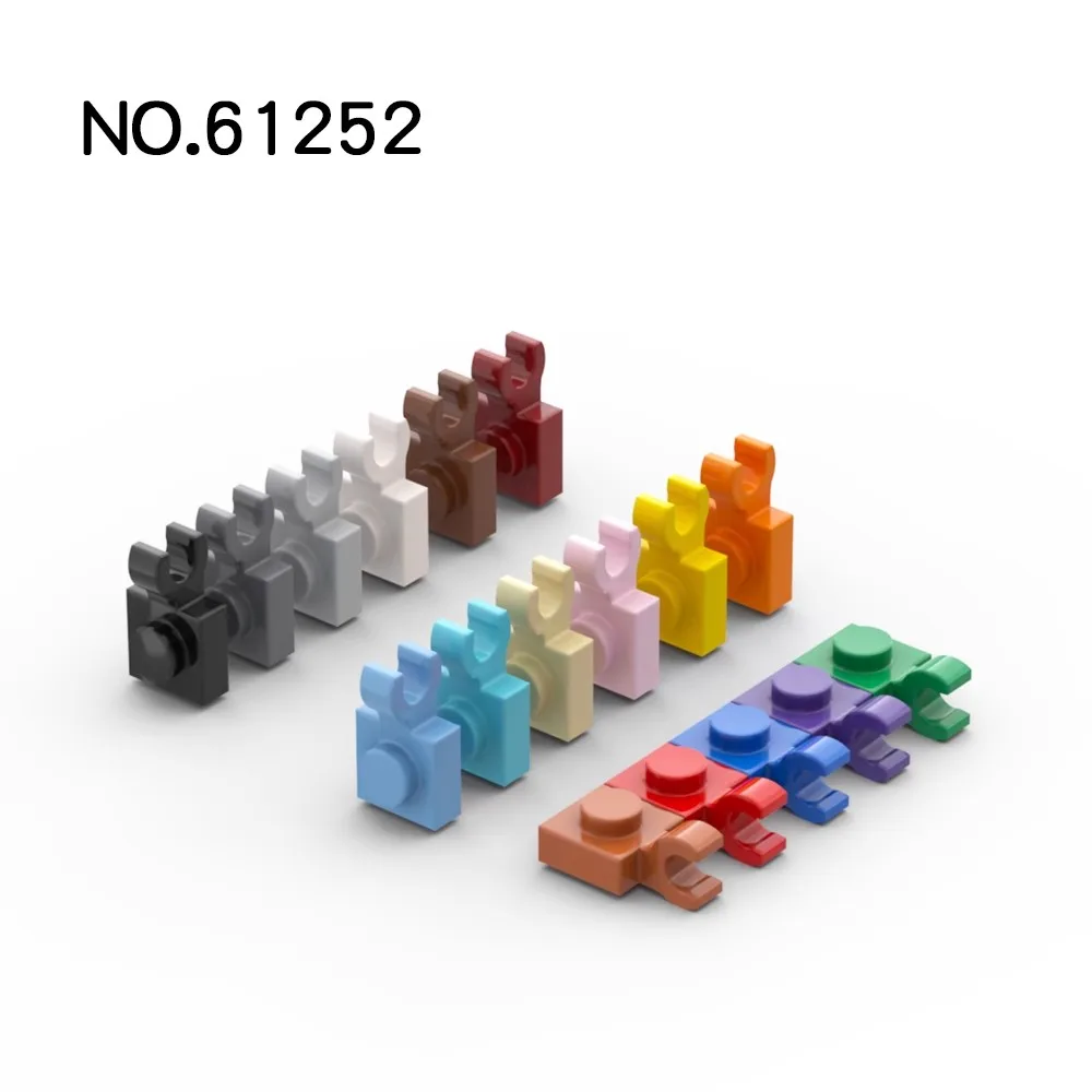 20pcs MOC Parts 61252 Plate Special 1 x 1 with Clip 6019 Compatible Bricks DIY Assmble Building Blocks Particle Kid Brain Toy