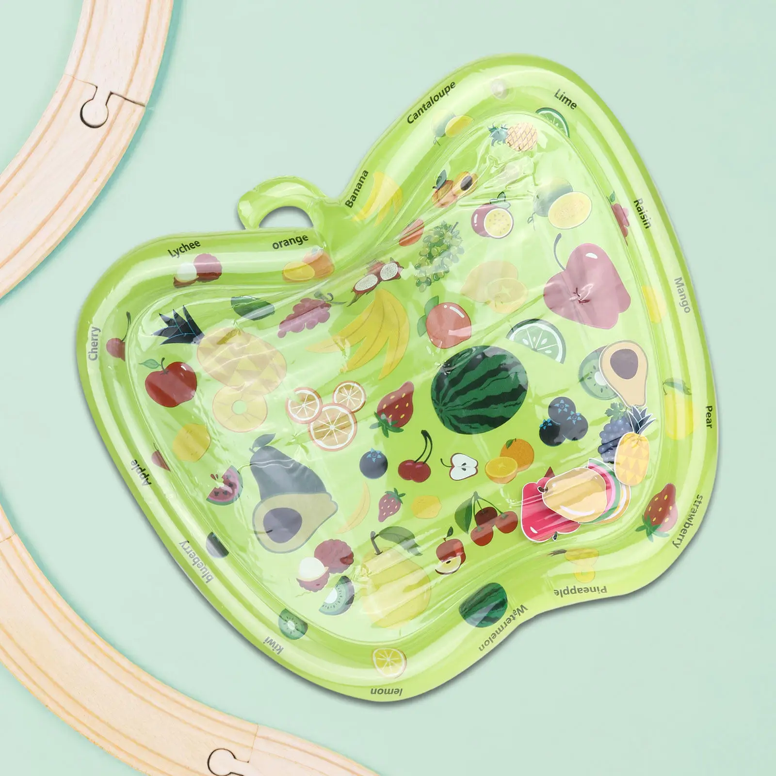 

Надувной водный коврик-подушка зеленого цвета для стимуляции координации рук и глаз у младенцев