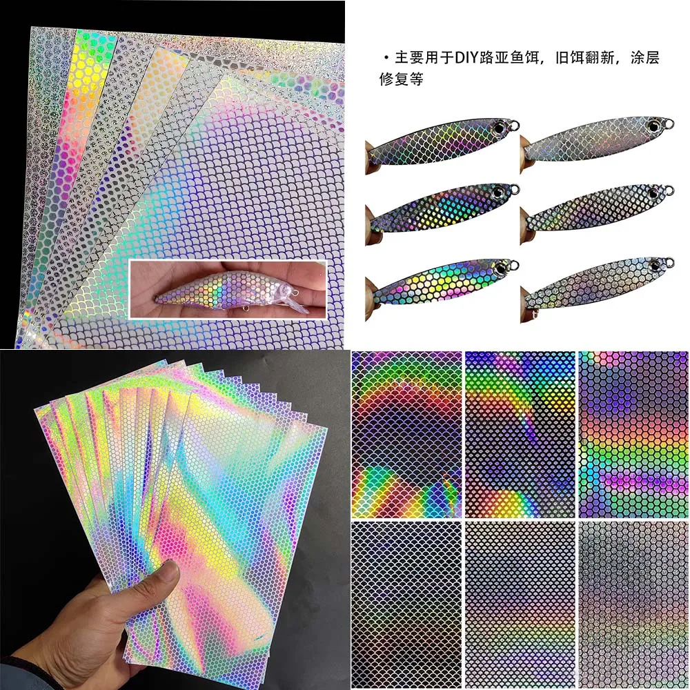 Colorful Hot Stamping Foil For Fishing Lure Jigs Baits Spoon Paper Colorful DIY Fishing