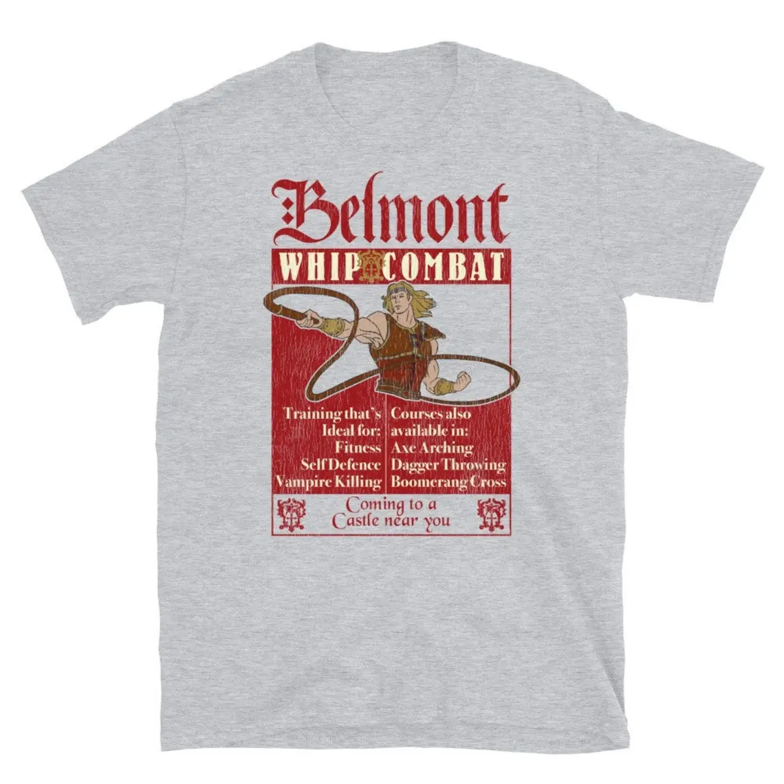 Belmont Whip Combat Gym Dojo T-Shirt Level 3 Visuals Combine Fun Printed Men's And Women's Short Sleeve T-shirts Tees