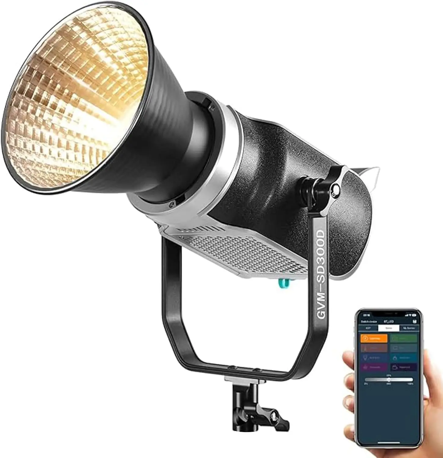 

GVM 300W Video Light Kit, Studio Lighting with Bowens Mount, 2700~7500K,112000Lux@0.5m Photography Lighting with APP DMX, CRI