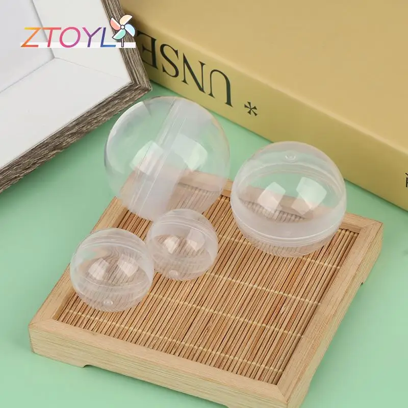 50PCS Clear Can Open Transparency Plastic Capsule Toy Surprise Ball Tiny Container Making Things Model