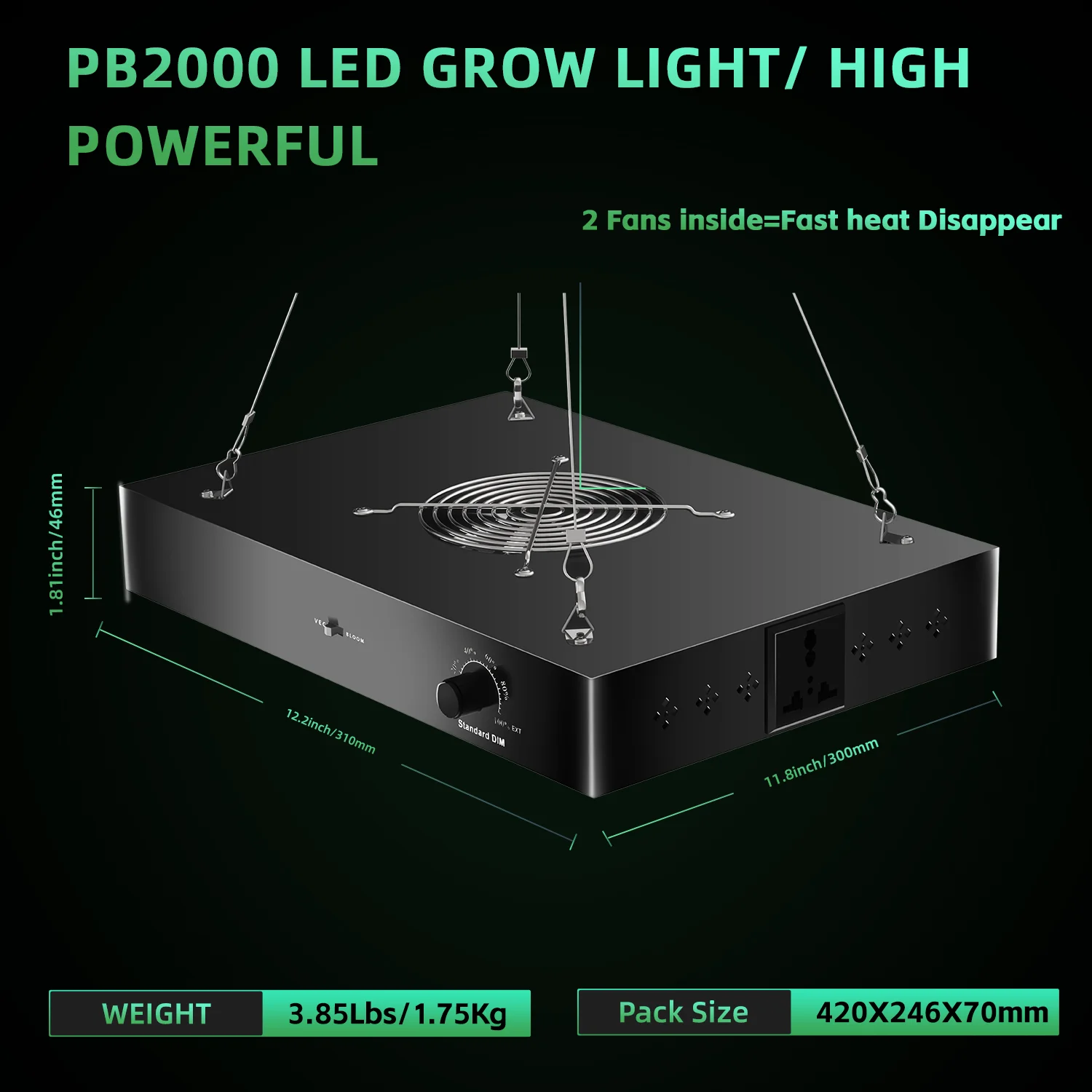 200W LED Grow light Full Spectrum Dimmable Driver  Sunlike Growing Lamp For Indoor Plant Flower Greenhouse