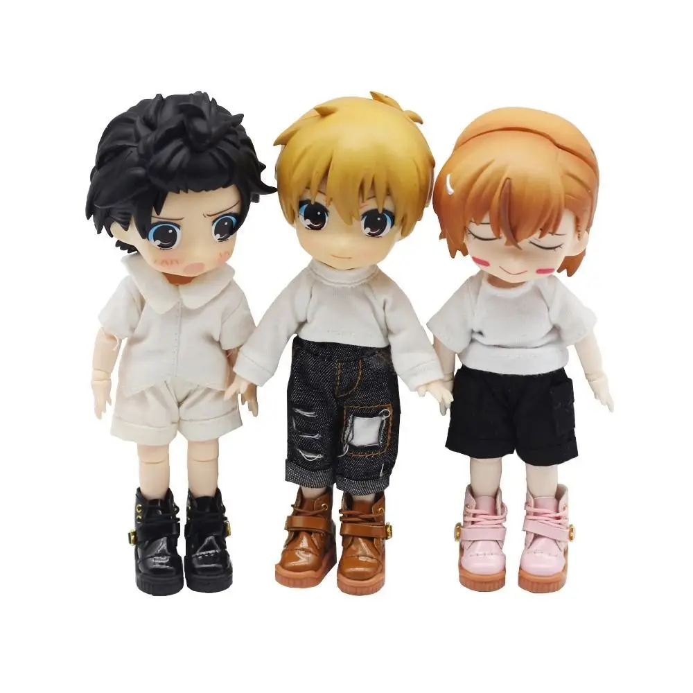 Bonitos zapatos de muñeca OB11 de alta calidad de cuero PU Mini 1/12 muñeca Bjd zapatos de cuero Casual GSC 1/12 botas de muñeca Bjd Molly