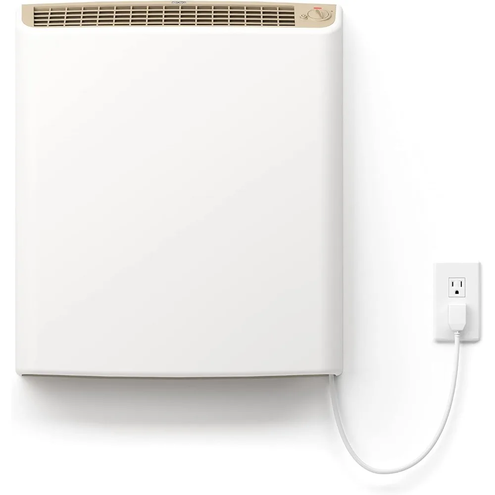 Plug-in Electric Panel Wall Heaters for Large Rooms, 1000 Watts, 24/7 Heating w/Safety Sensor Protection, Patented Quiet