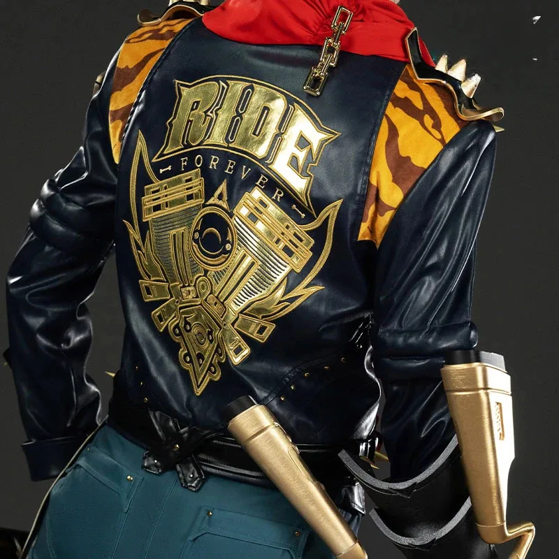 

LQGame Zenless Zone Zero Cosplay Lighter Cosplay Full Suit Pu Leather Coat Pants Black Suit Men Halloween Roleplay Men's Suit