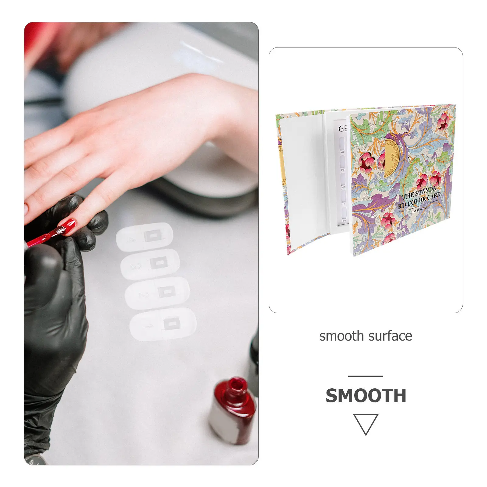 

100 шт. пробников-палочек для образцов лаков для ногтей профессионального качества с гладкой поверхностью для точного отображения цвета и дизайна ногтей